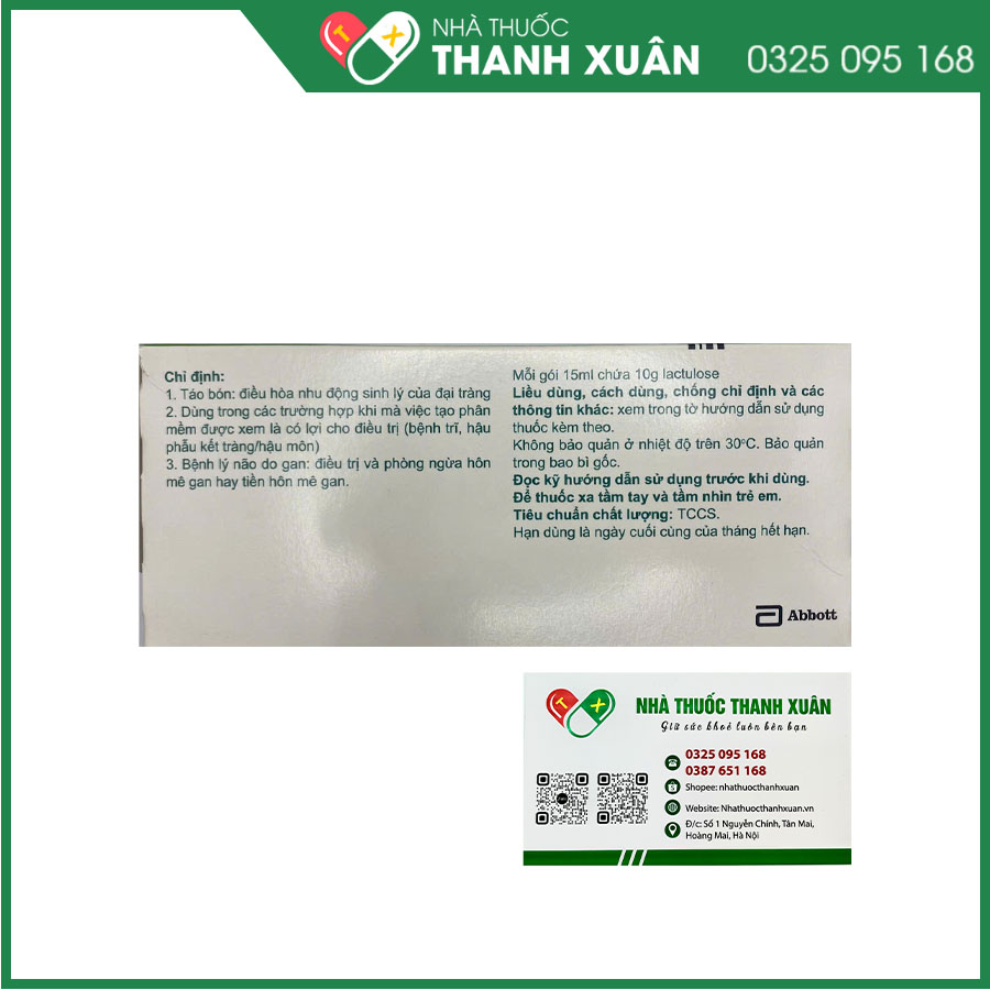 Duphalac trị táo bón